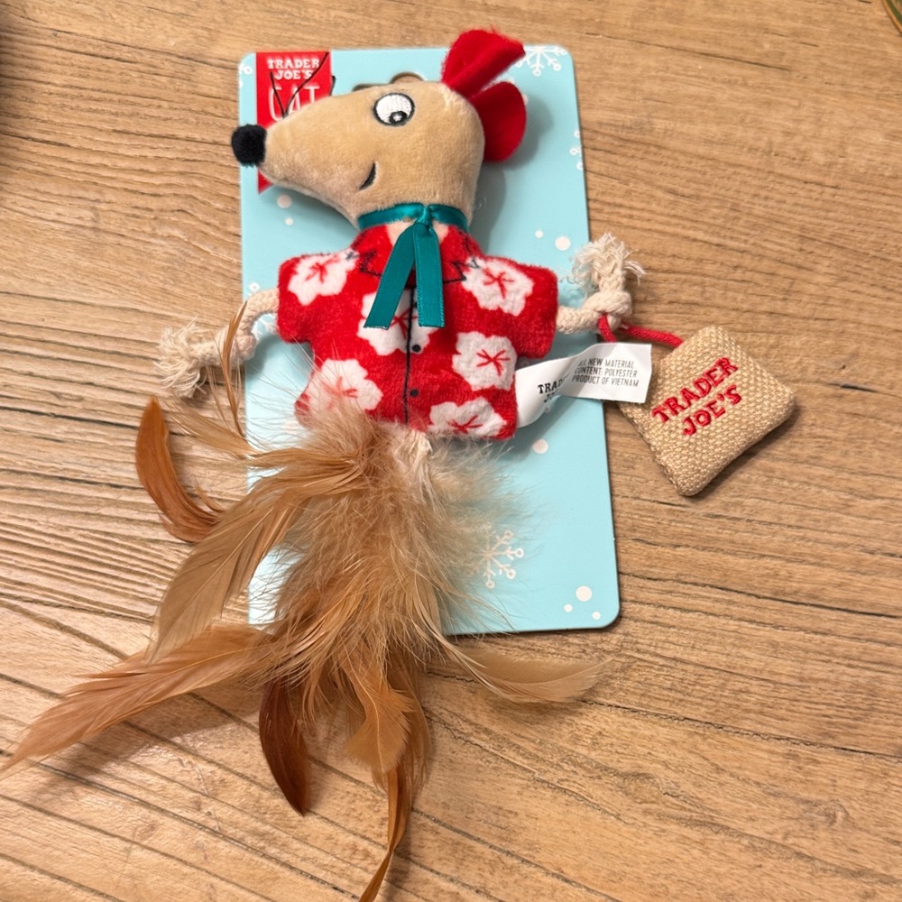 Trader Joe's Red and Brown Cat Toy